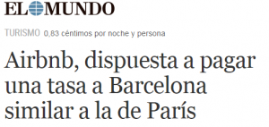 Paris y Barcelona - Tasa turisitica