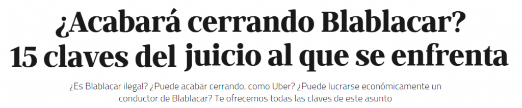 BlaBlaCar a juicio